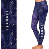 Moon Phases Full Length Leggings w/ Pockets